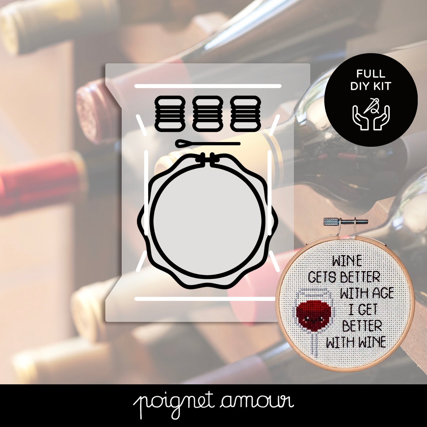 wine gets better with time, i get better with wine KIT