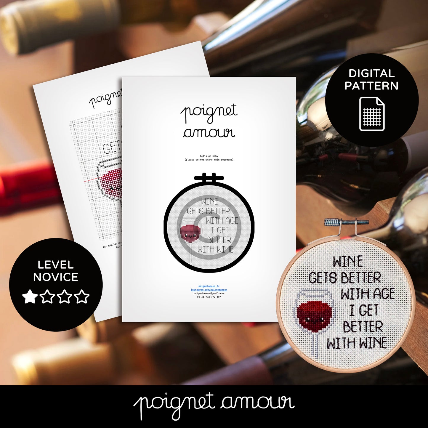 wine gets better with time, i get better with wine KIT