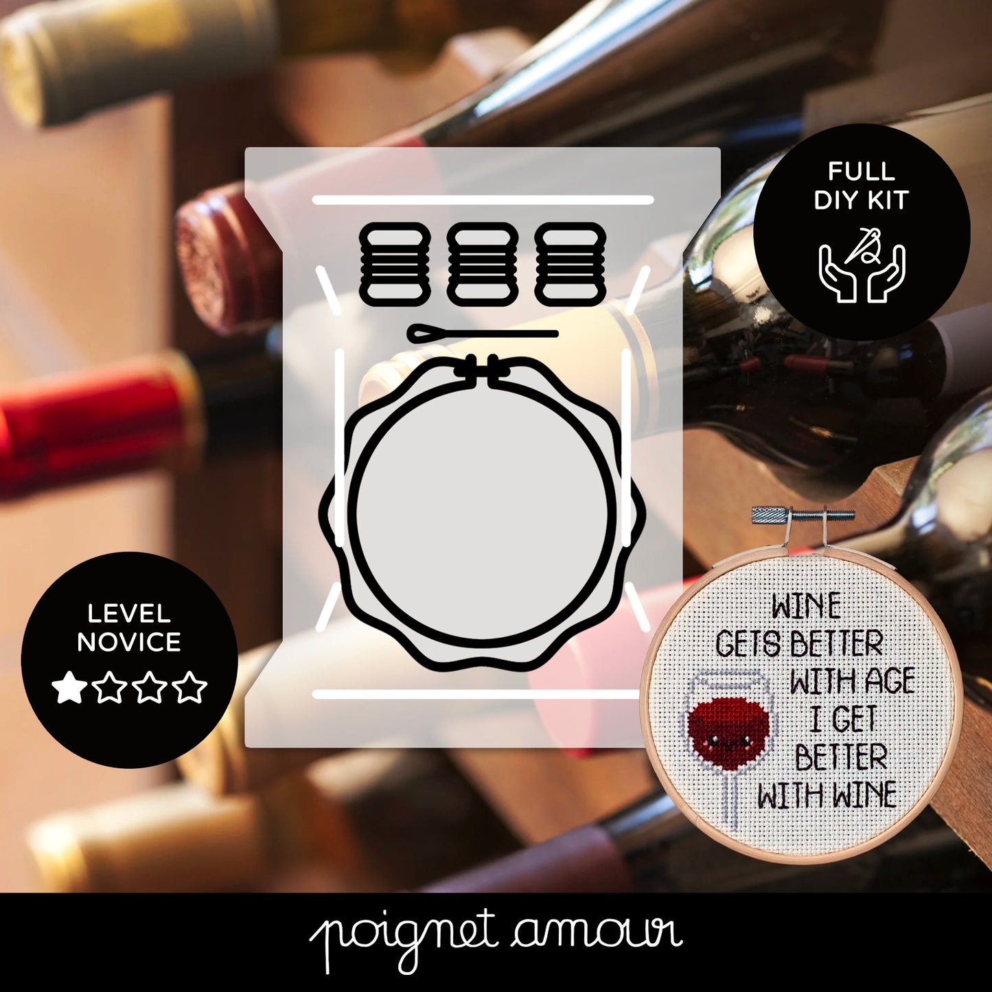 wine gets better with time, i get better with wine KIT